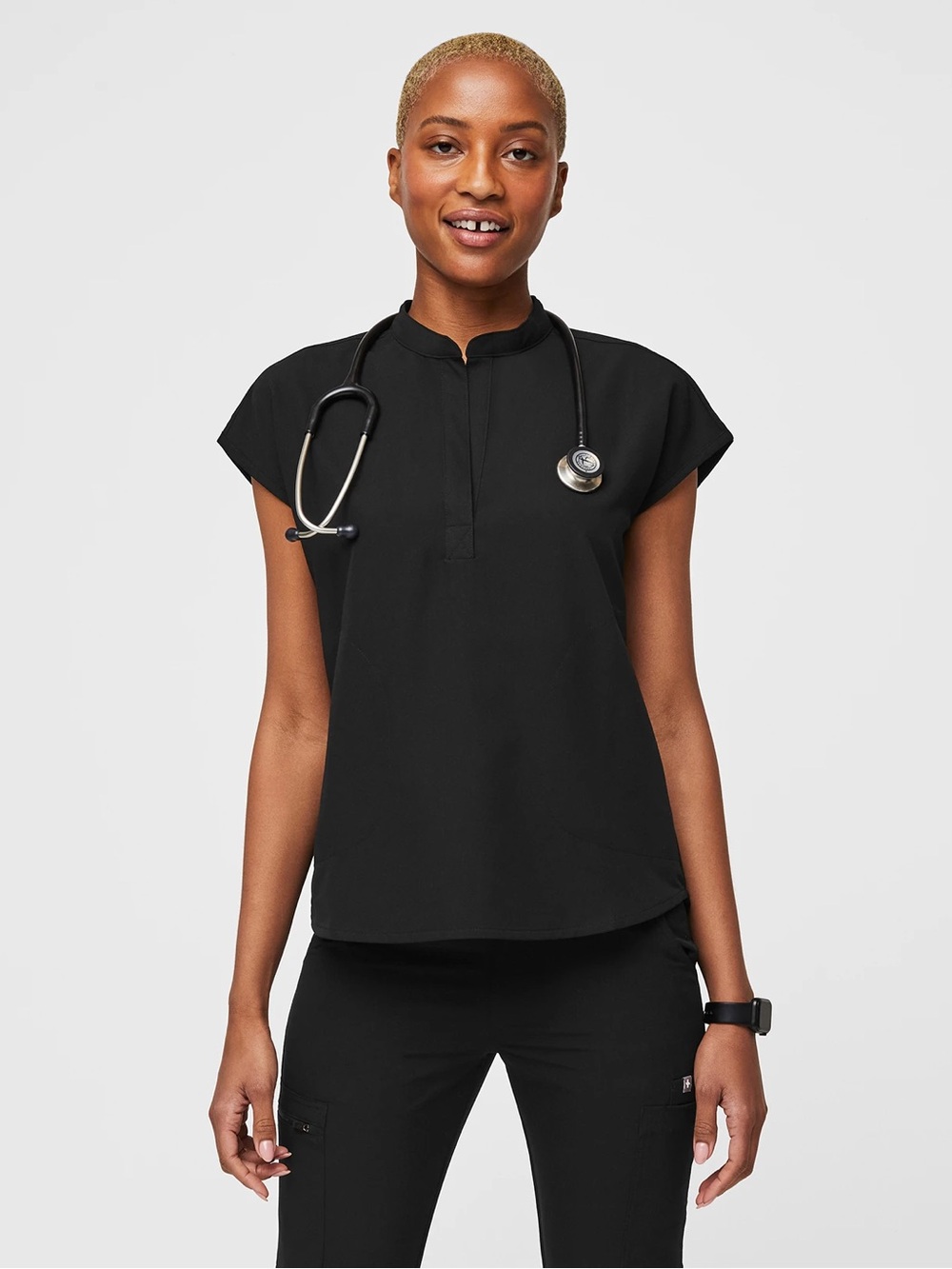 Figs Black Rafaela Oversized Scrub Top